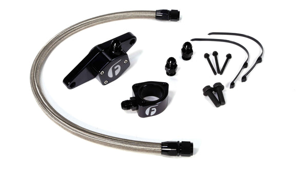 Fleece Performance - VP Coolant Bypass Kit (1998.5-2002) w/ Stainless Steel Braided Line - FPE-CLNTBYPS-CUMMINS-VP-SS