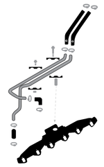 Fleece Performance FPE-CUMM-SSHCL-12V - HVAC Heater Hose Kit