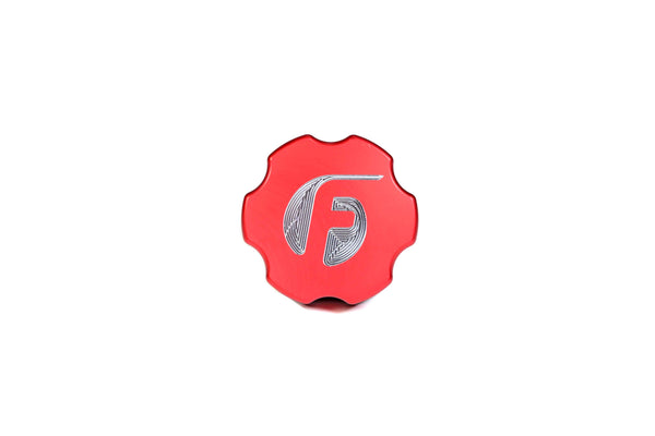 Fleece Performance - 2003-2018 Cummins Billet Oil Cap Cover Red - FPE-OC-CR-F-RED