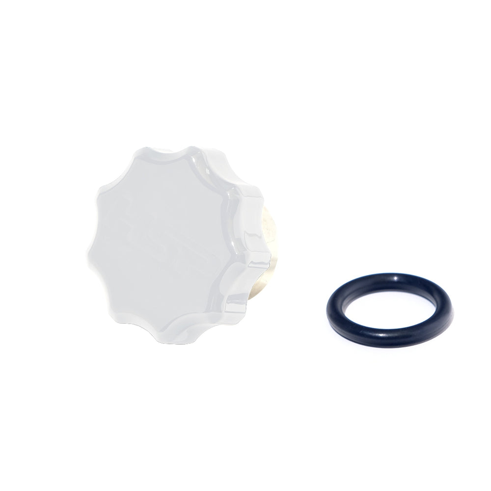 01-16 Chevrolet/GMC Billet Oil Fill Cap For Factory Filler Neck Polar White HSP Diesel