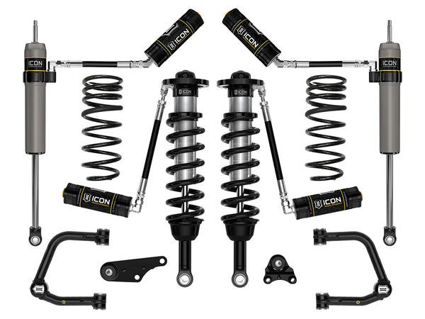 ICON 2024-2025 Toyota Tacoma 1.25-3" Lift, Stage 4 Suspension System, Tubular, Overland Rear Springs