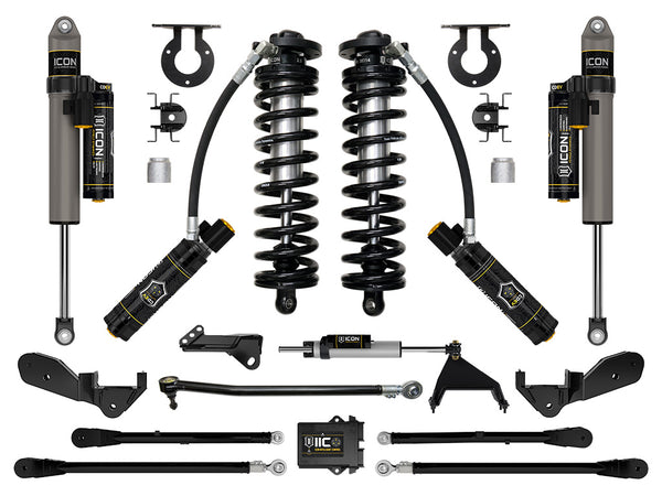 ICON 2023-2025 Ford F-250/F-350 Super Duty 4WD, 2.5-3" Lift, Stage 6 Coilover Conversion System with 4-Link