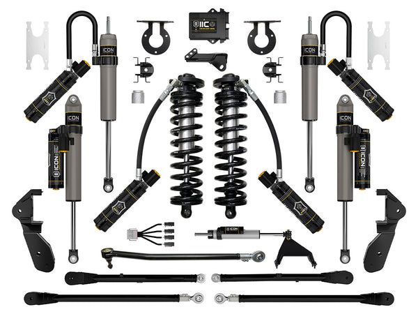 ICON 2023-2025 Ford F-250/F-350 Super Duty 4WD, 2.5-3" Lift, Stage 7 Coilover Conversion System with 4-Link