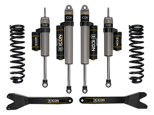 ICON 2023-2025 Ford F-250/F-350 Super Duty 4WD, Gas, 2.5" Lift, Stage 2 Suspension System w/ Radius Arms