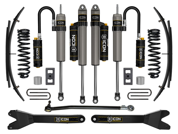 ICON 2023-2025 Ford F-250/F-350 Super Duty 4WD, Gas, 2.5" Lift, Stage 4 Suspension System w/ Radius Arms and Expansion Packs
