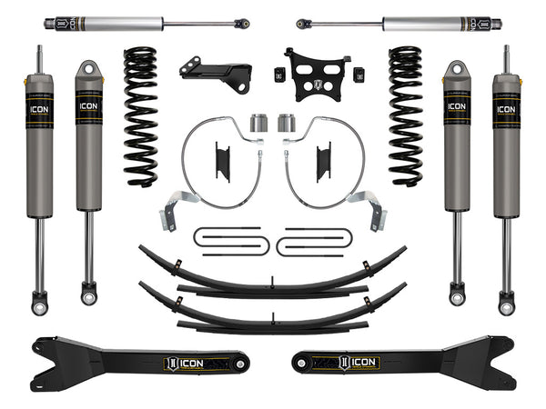 ICON 2023-2025 Ford F-250/F-350 Super Duty 4WD, Gas, 4.5" Lift, Stage 3 Suspension System w/ Radius Arms & Expansion Packs