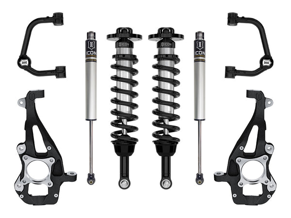 ICON 2021-2024 Ford F-150 4WD, 3.5-4.5" Lift, Stage 1 Suspension System, Tubular