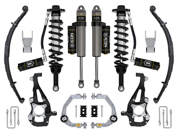 ICON 2021-2024 Ford F-150 4WD, 3.5-4.5" Lift, Stage 3 Suspension System, Billet, w/ Leaf Packs