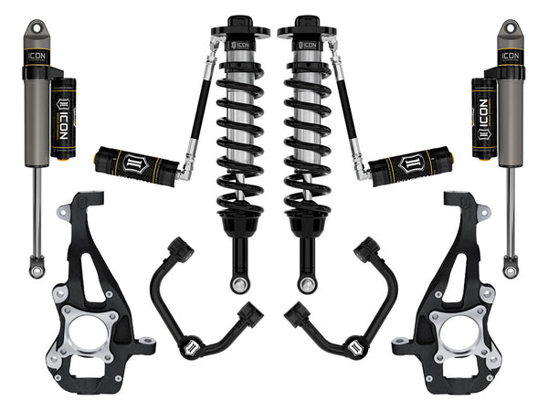 ICON 2021-2024 Ford F-150 4WD, 3.5-4.5" Lift, Stage 3 Suspension System, Tubular