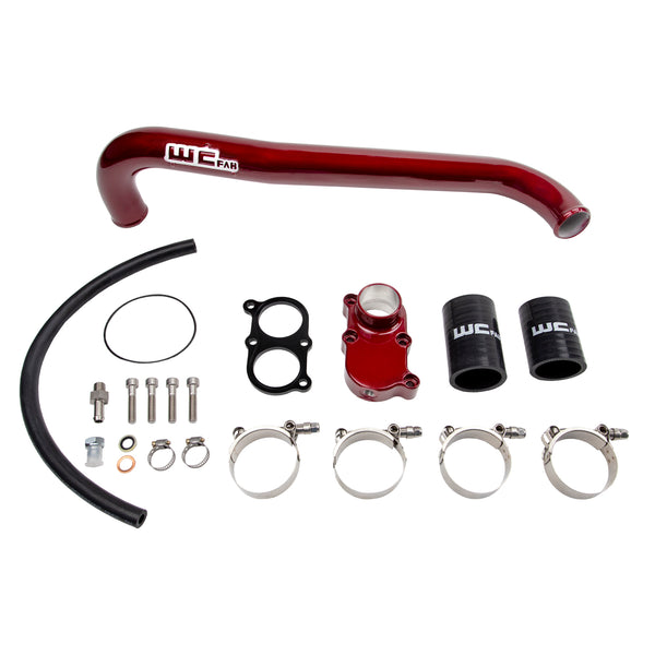 2001-2005 LB7/LLY Duramax Top Outlet Billet Thermostat Housing and Upper Coolant Pipe Kit Bengal Blue