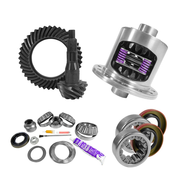 9.75" Ford 3.73 Rear Ring & Pinion, Install Kit, 34spl Posi, Axle Bearings - YGK2104