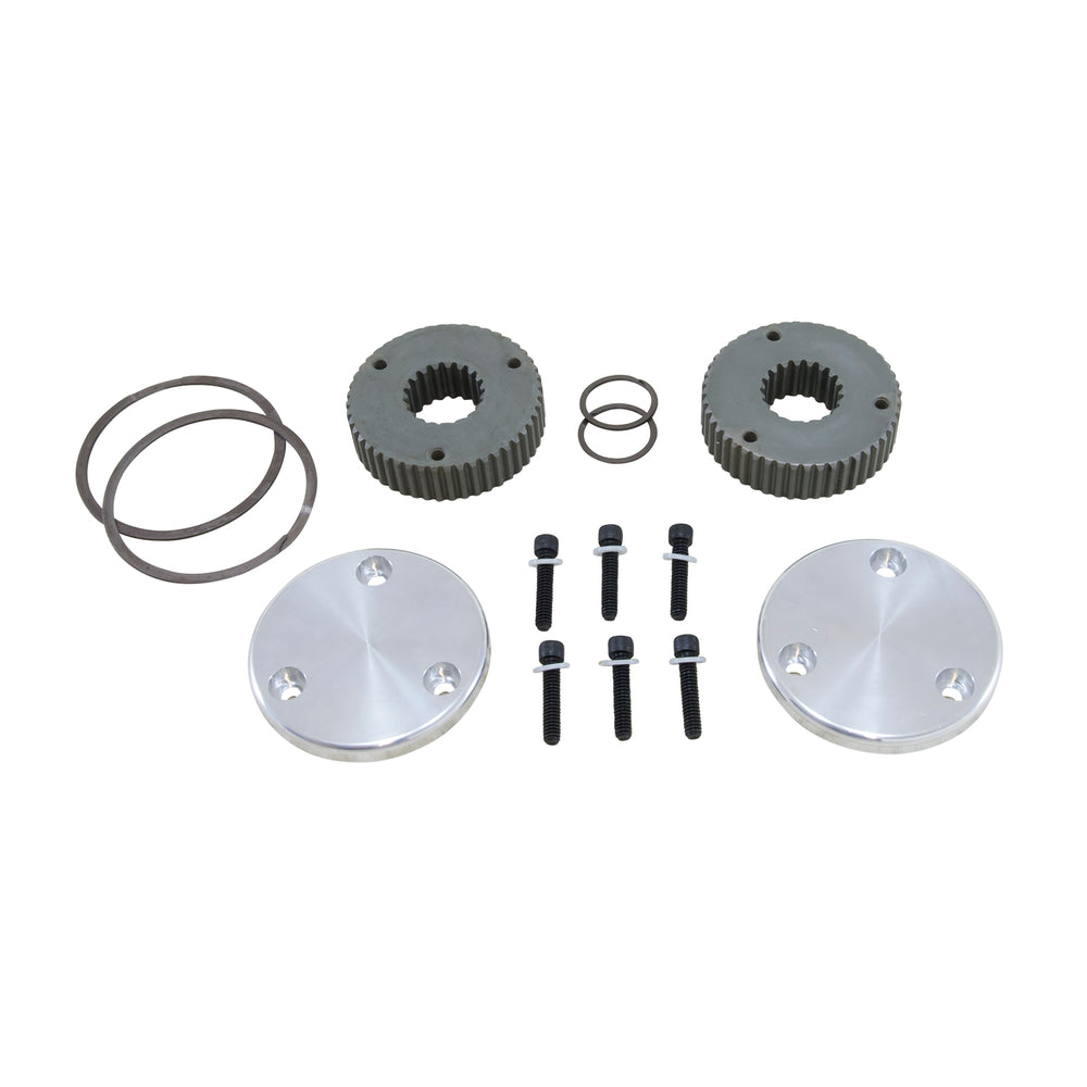 Yukon Hardcore Drive Flange Kit Dana 44 19-Spl Outer Stubs, Non-Engraved Caps - YHC50008