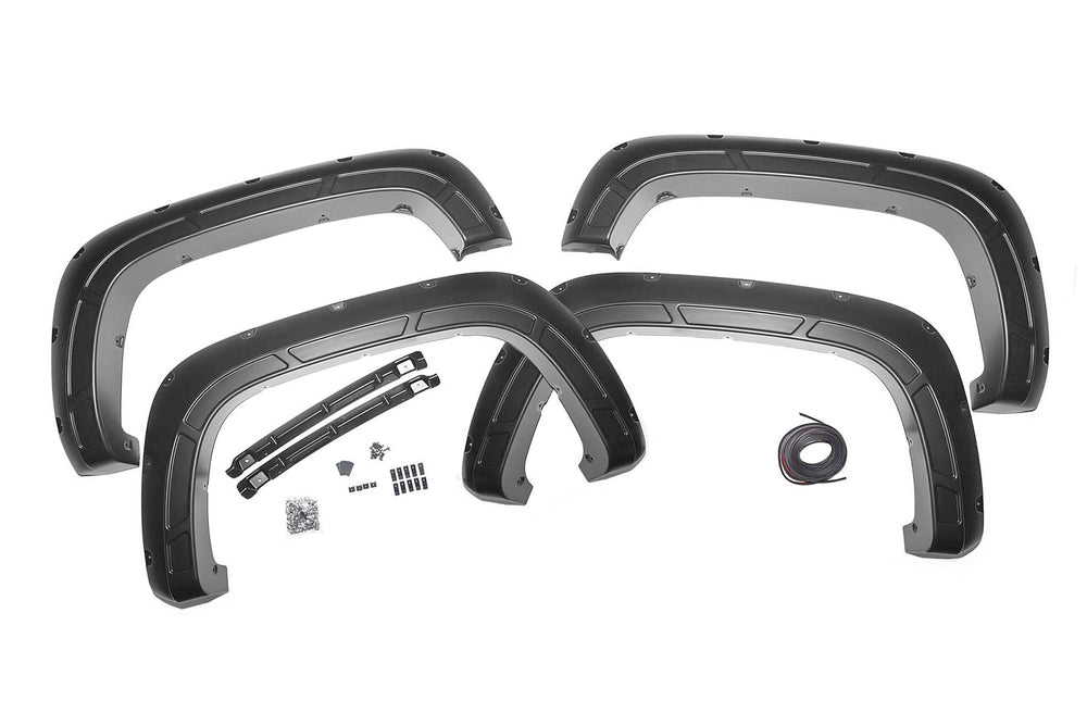 Rough Country - Fender Flares - Defender - GBA Black - Chevy Silverado 2500 HD/3500 HD (20-25)