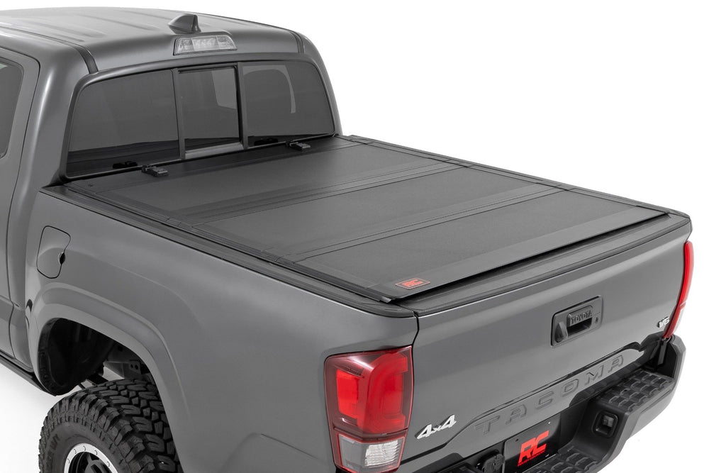Rough Country - Hard Tri-Fold Flip Up Bed Cover - 6' Bed - Toyota Tacoma 2WD/4WD (2005-2015)