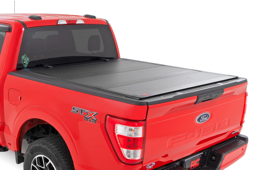 Rough Country - Hard Tri-Fold Flip Up Bed Cover - 5'7