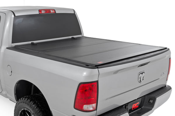 Rough Country - Hard Tri-Fold Flip Up Bed Cover - 5'7" Bed - Ram 1500 2WD/4WD (2010-2018 & Classic)