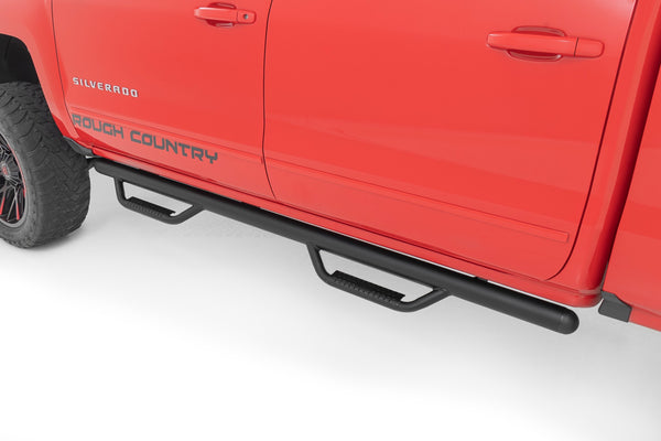 Rough Country - Nerf Steps - Cab Length - Extended Cab - 6'7" Bed - Chevy/GMC 1500 (14-18 & Classic)