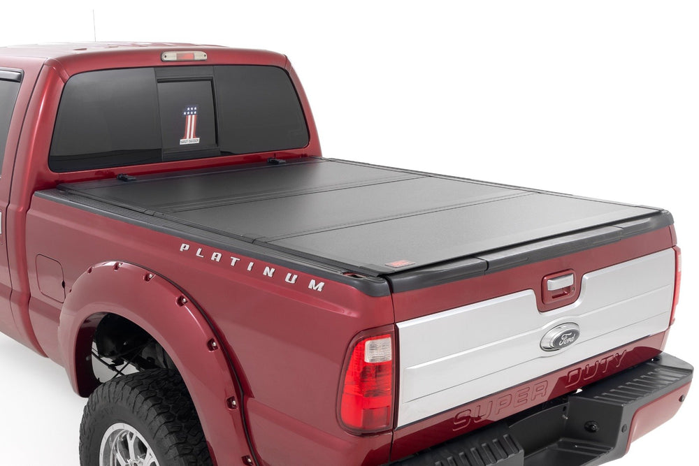 Rough Country - Hard Tri-Fold Flip Up Bed Cover - 6'10