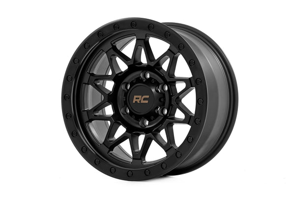 Rough Country - Rough Country 78 Series Wheel/Simulated Beadlock/Black/18x9/6x5.5/-12mm
