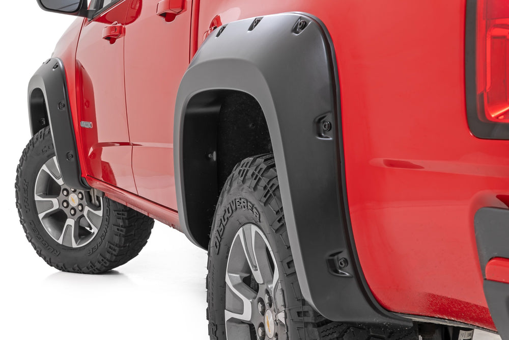 Rough Country - Pocket Fender Flares - GBA Gloss Black - Chevy Colorado 2WD/4WD (2015-2022)