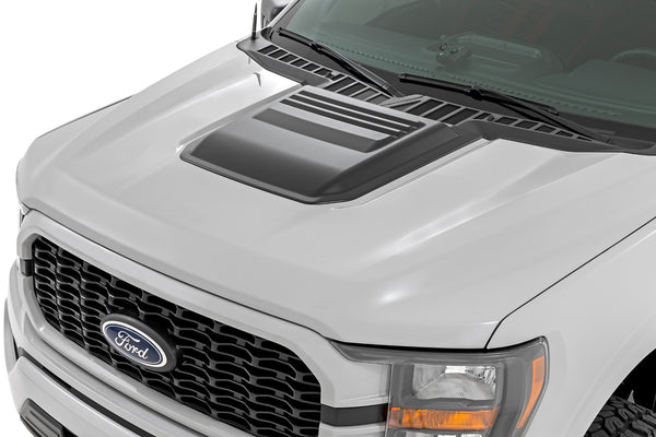 Rough Country - Hood Scoop - B3 Atlas Blue - Ford F-150 2WD/4WD (2021-2025)