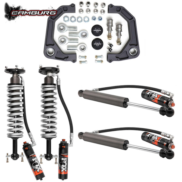 Camburg Engineering 2WD/4WD 2019-2024 Chevrolet Silverado 1500 | GMC Sierra 1500 Excludes Trail Boss/AT4 FOX 2.5 Elite DSC KINETIK Series Lift Kit CAM-210088-K