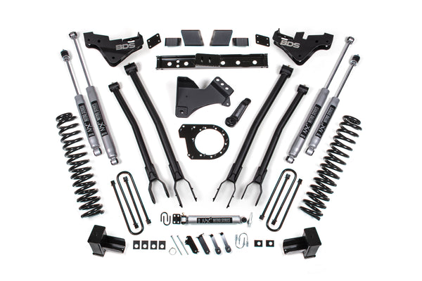 BDS Suspension - 2023-2026 Ford F250/F350 Super Duty 4wd 7" 4-Link Suspension Lift Kit, 6" Rear, -BDS2253FPS