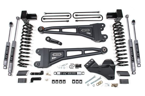 BDS Suspension - 2023-2026 Ford F350 DRW 4WD 5" Radius Arm Suspension Lift Kit, 3" Rear, Block, D -BDS2261PS