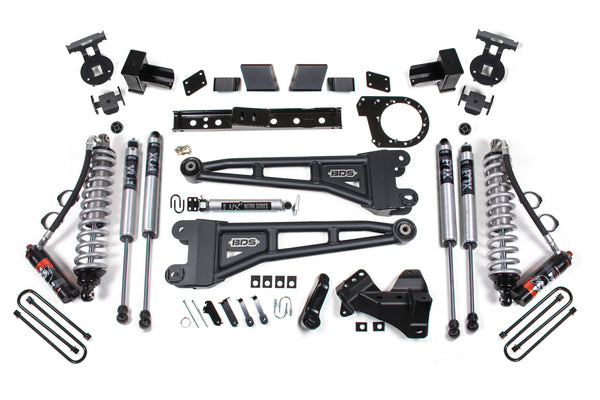 BDS Suspension - 2020-2022 Ford F350 Dually 4wd 6" Radius Arm Suspension Lift Kit, 4" Rear, Block -BDS1982FPE