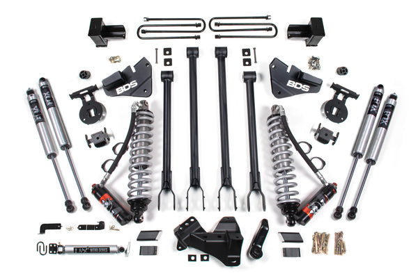BDS Suspension - 2017-2019 Ford F350 Dually 4wd 4" 4-Link Suspension Lift Kit, 3" Rear, Block, Di -BDS1577FPE