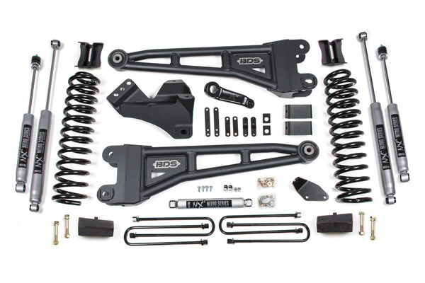 BDS Suspension - 2005-2007 Ford F250/F350 4wd 4" Radius Arm Suspension Lift Kit, 3" Rear Lift, B -BDS1932H