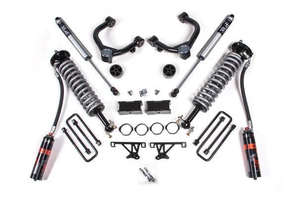 BDS Suspension - 2019-2024 Chevy/GMC 1500 1.5" Performance 2.5 Coilover Kit, 2.0 Rear Shock, TB / -BDS773FDSC