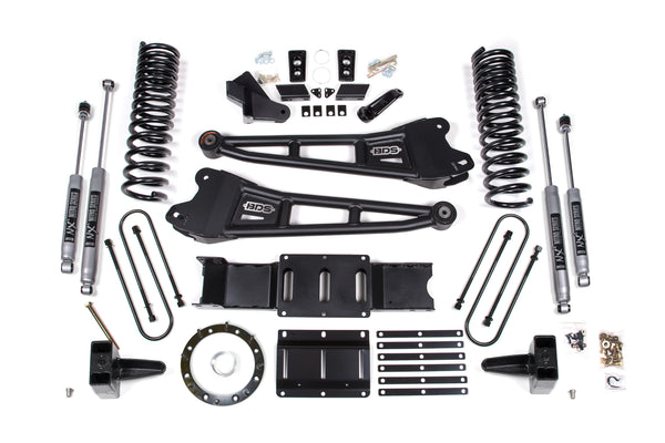 BDS Suspension - 2019-2024 Ram 3500 6" Radius Arm Diesel - 5"Rear Block w/o overload - 8 bolt T-C -BDS1684FS