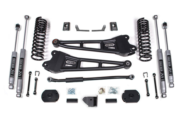 BDS Suspension - 2014-2018 Dodge Ram 2500 3" Radius Arm Lift - Rear Air Ride - NX2 Shocks - Diese -BDS1712H