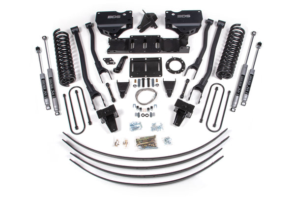 BDS Suspension - 2019-2024 Ram 3500 8" 4-Link Diesel - AAL w/ 5" block w/ overload - 8 bolt T-Cas -BDS1731FS
