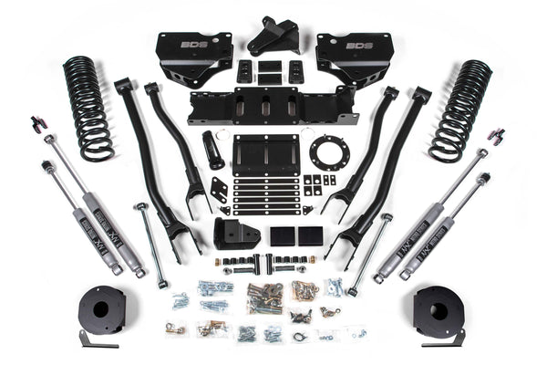 BDS Suspension - 2019-2024 Ram 2500 6" 4-Link Diesel Air Ride - NX2 Shocks -BDS1738H