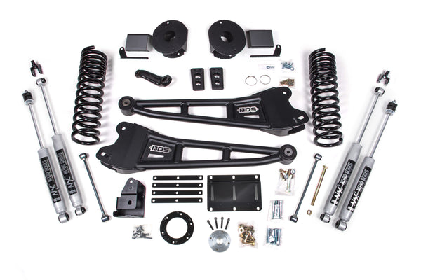 BDS Suspension - 2014-2018 Ram 2500 4wd, 6" Radius Arm Suspension Lift Kit, 5" Rear, Spacer - Die -BDS2102FS
