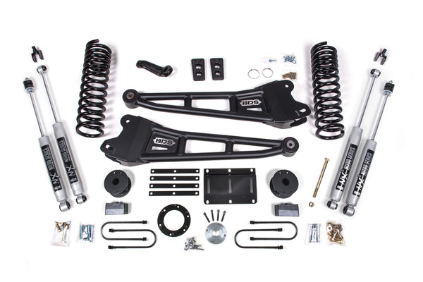 BDS Suspension - 2013-2018 Ram 3500 4wd, 5.5" Radius Arm Suspension Lift Kit, 6" Rear, Block - Ga -BDS2107H