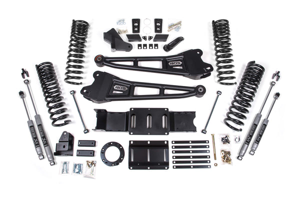 BDS Suspension - 2019-2024 Ram 2500 5.5" Radius Arm Suspension Lift, 4.5" Rear, Spring, Gas - Fox -BDS1681FPE