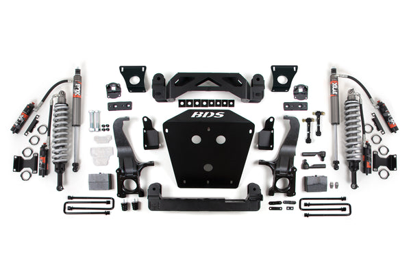 BDS Suspension - 2016-2021 Toyota Tundra 7in Suspension System, 4" Rear Block - Fox 2.5 PES C/O, -BDS818FPS