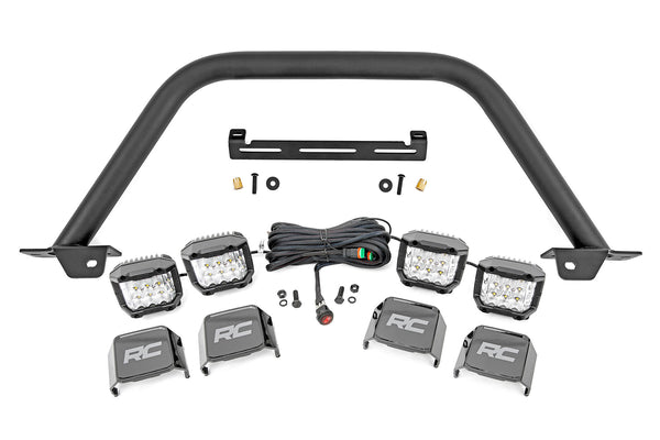 Rough Country - Safari Bar - 3" OSRAM (Quad) - Wide - OE Modular Steel - Ford Bronco (21-25)