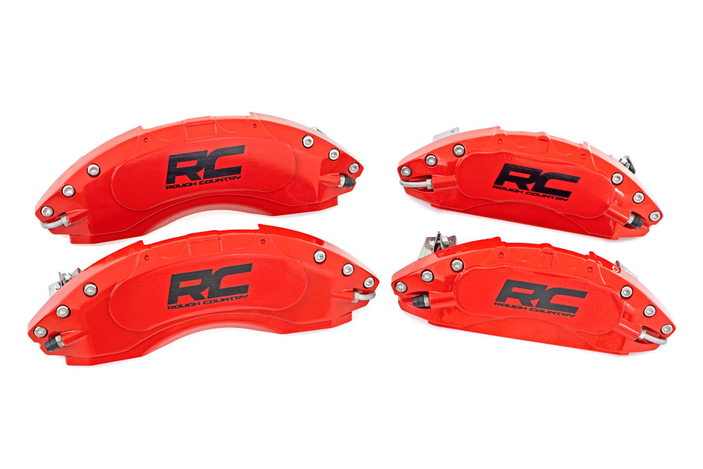 Rough Country - Caliper Covers - Front and Rear - Red - Toyota Tacoma 2WD/4WD Exc SR SR5 & Prerunner (2024-2025) - 71154