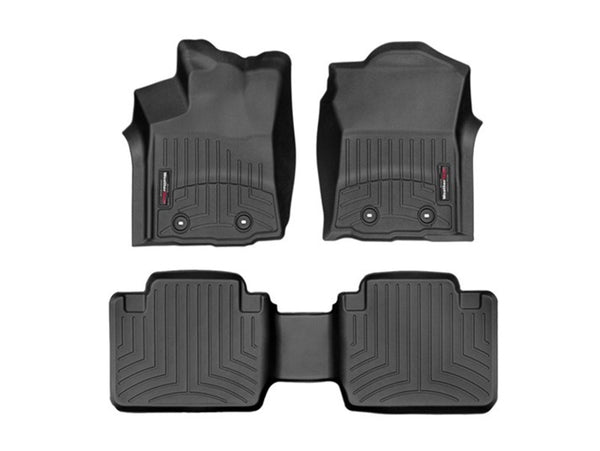 WeatherTech - WeatherTech 2018+ Toyota Tacoma Front and Rear FloorLiner - Black (Fits Access/Double Cab) - 4412991-440215