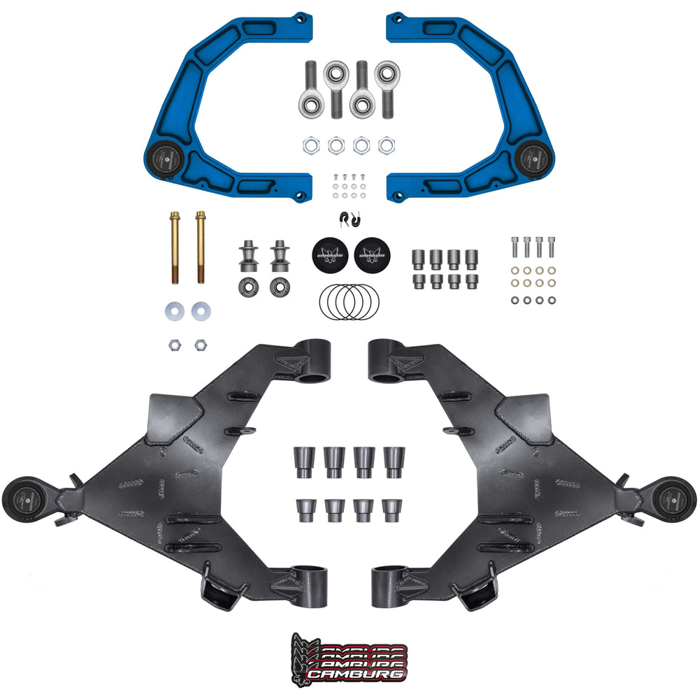 Camburg Engineering 2WD/4WD 2022-2025 Toyota Tundra Blue KINETIK Uniball Trail Series Long Travel Kit CAM-310217-K-BLU