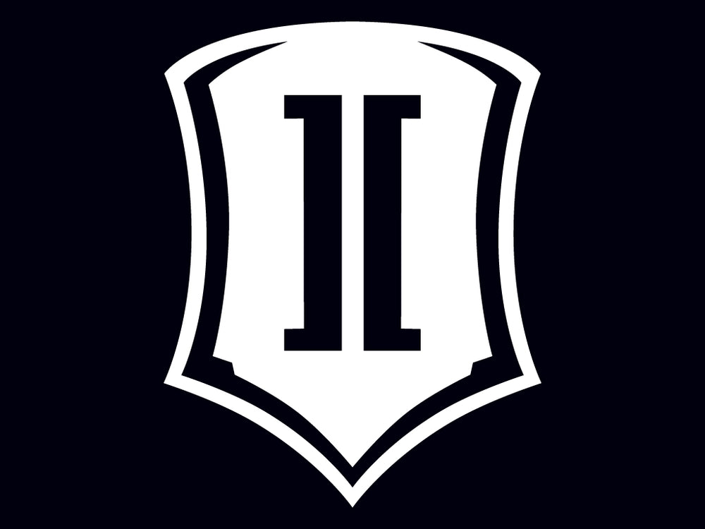 ICON Vehicle Dynamics Shield Logo Sticker, White, 15” Tall