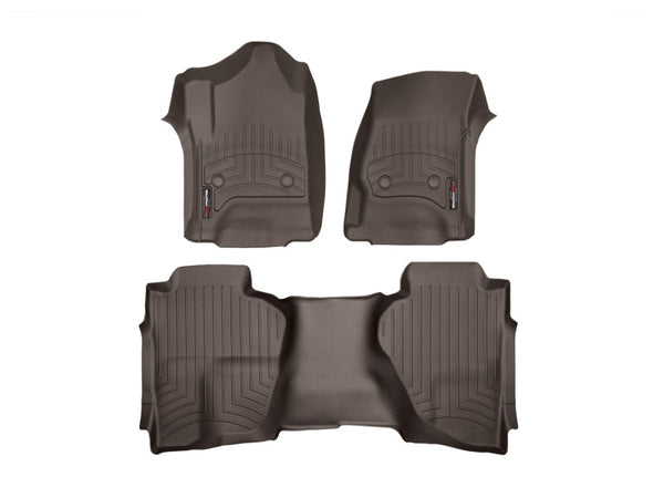 WeatherTech - WeatherTech 2014+ Chevrolet Silverado Cocoa Front & Rear Floorliners - 476071-475423