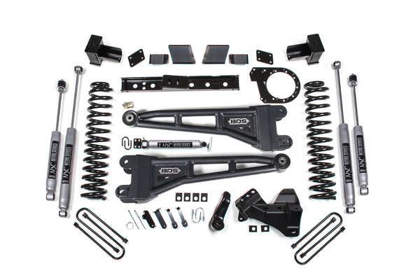 BDS Suspension - 2023-2026 Ford F350 DRW 4wd 7" Radius Arm Suspension Lift Kit, 5" Rear, Block, D -BDS2260H