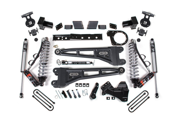 BDS Suspension - 2023-2026 Ford F350 DRW 4wd 7" Radius Arm Suspension Lift Kit, 5" Rear, Block, D -BDS2260PES