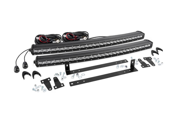 Rough Country - LED Light Kit - Grille Mount - Dual 30" Chrome Single Row - Ford F-150 (09-14)