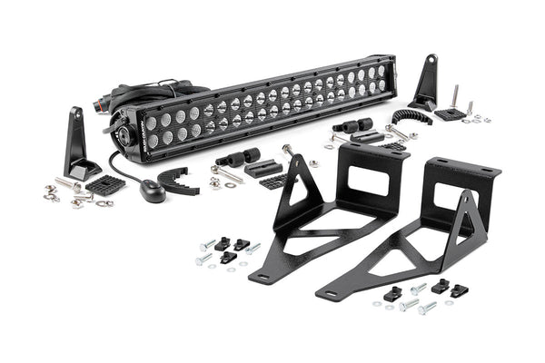 Rough Country - LED Light Kit - Bumper Mount - 20" Black Dual Row - Ford F-250/F-350 Super Duty (05-07)